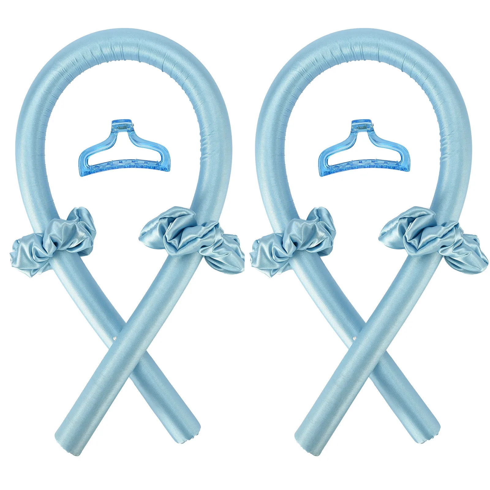 

2 Set Headband Heatless Curling Rod Curls Silk Ribbon Lazy Curler Hair Rollers Sleeping Soft Wave Formers Women Hair Styling hot