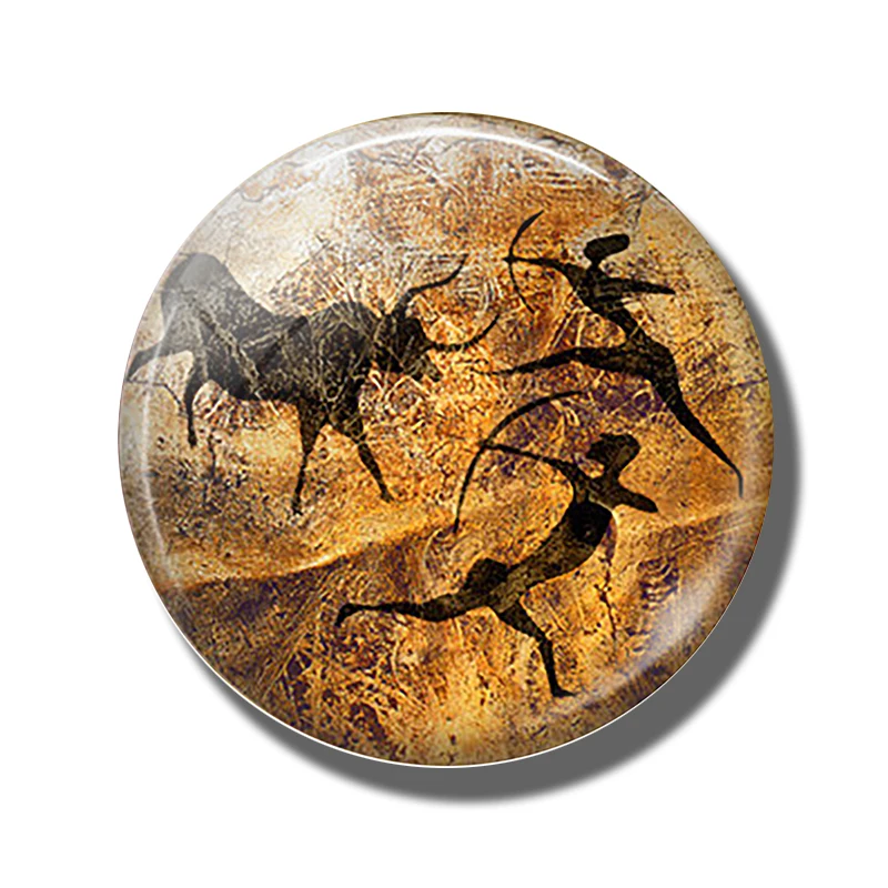 50 мм Древний Египет магниты на холодильник стекло Scarab Isis Anubis Cleopatra Scarab Египетский крест магнитные наклейки на холодильник Декор - Цвет: AS SHOW