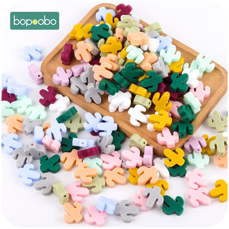 

Bopoobo Silicone Baby Teether Toy Silicone Cactus 10PCS Silicone Teething Rodent BPA Free Baby Teether Safty Silicone Teether