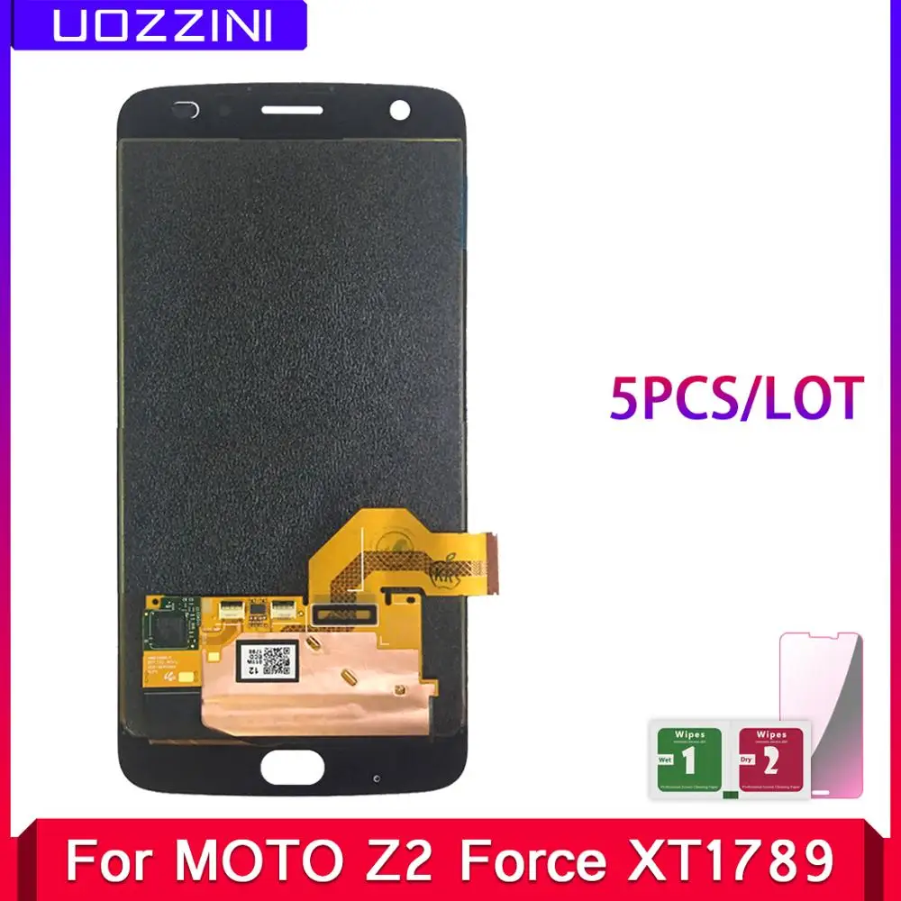 ЖК дисплей для Motorola Moto Z2 Force 5 шт. сенсорный экран XT1789 в сборе|Экраны мобильных