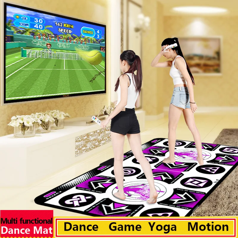 TV PC Double Dance Mat Kid Birthday Gifts for Boy and Girl English OS Wireless Receiver Plug and Play /Tell Seller US or EU Plug