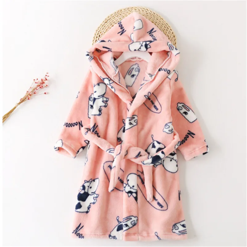 Детские Банные халаты принцессы для девочек От 2 до 14 лет фланелевые мальчиков
