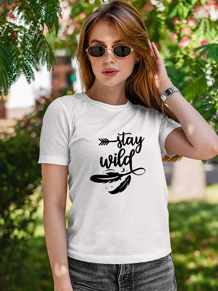 

Stay Writing Woman Tshirt Top Casual Jumper Shirt 2022 New Summer Short Sleeve Ropa Tumblr Mujer Minimalist Ladies Dropshipping