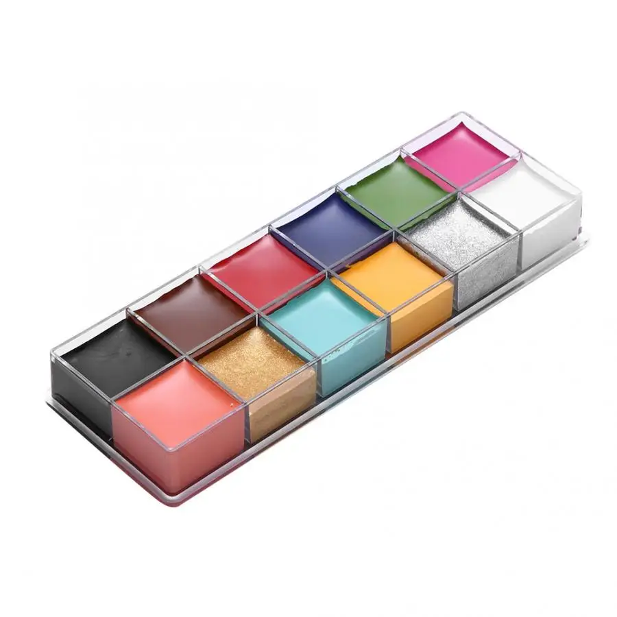 

Permanent Makeup Pigments 12 Colors Oil Paint Face Body Painting Dramatic Special Effects Facial Makeup Grease Paint Permanent