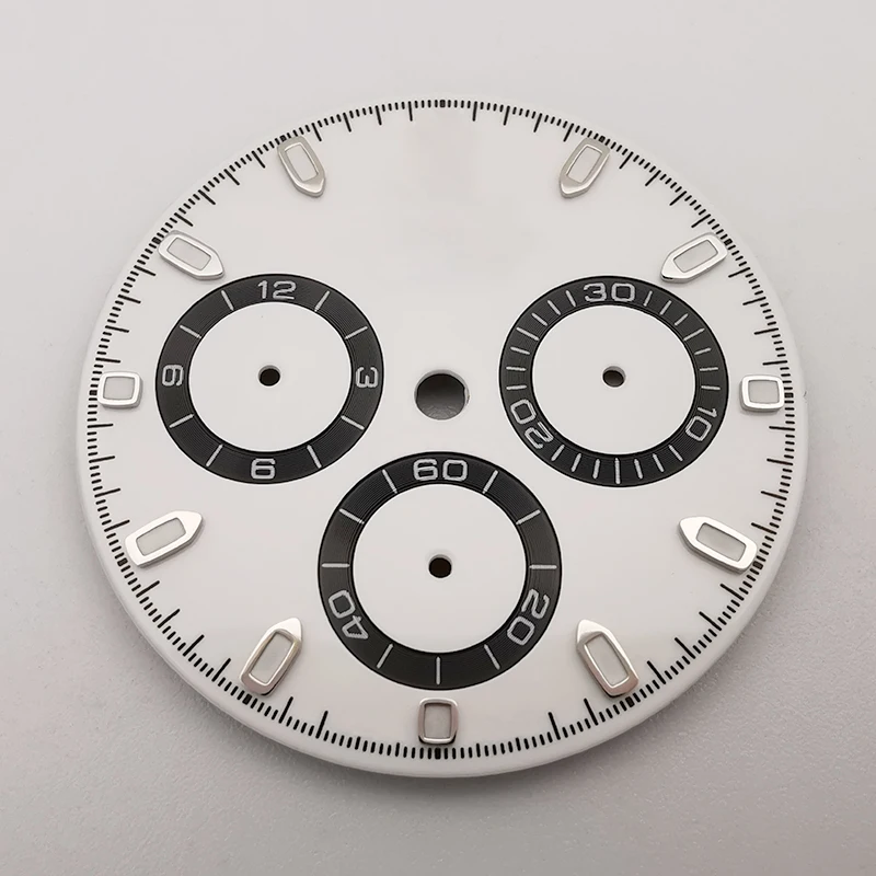 Esfera de reloj Panda de alta calidad para Daytona 116500LN, se adapta a piezas de reloj de movimiento 4130 reemplazo del mercado de accesorios