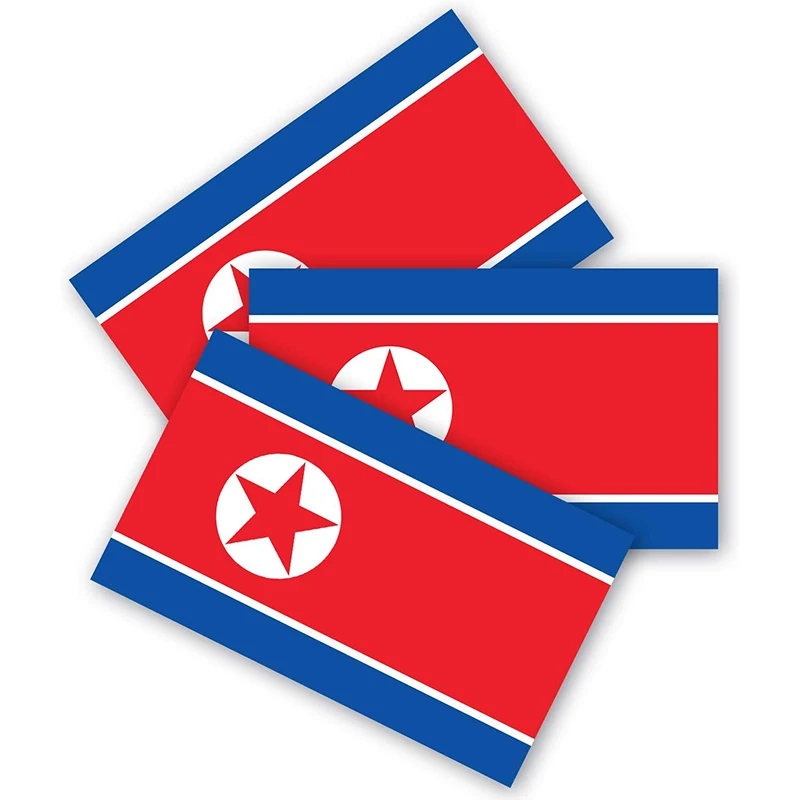 

North Korean Flag Bumper Stickers 3 Packs Are Made of Durable Waterprooftickers, Car/truck Ship/MacBook/laptop Auto Decoration