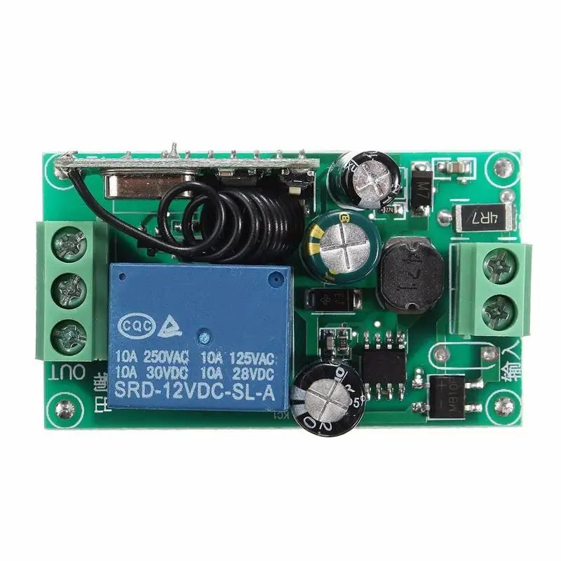 Умный дом DC 12V 220V 10A 1 Ch беспроводной Радиочастотный пульт дистанционного управления, приемник реле 315/433 MHz канал гетеродина Лучшая цена