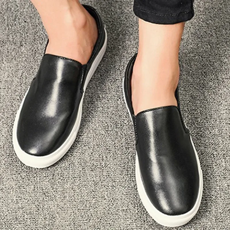 Недорогие мужские лоферы унисекс из натуральной кожи размера плюс 48 дышащие