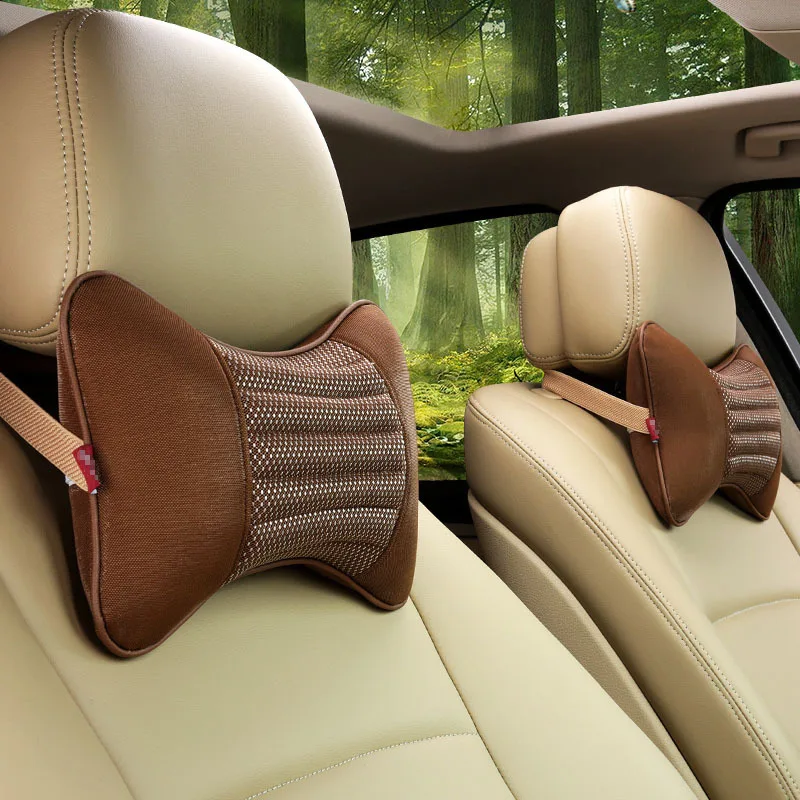 1 пара подушка на шею для автомобиля подголовник Поддержка дышащий с кассии