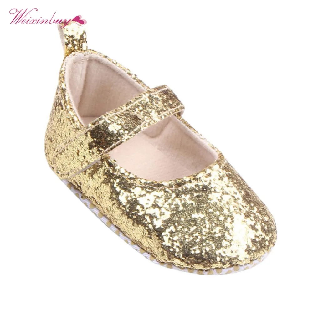 

Newborn Baby Girl First Walkers Toddler Baby Girls PU Leather Sequin Infant Kids Soft Sole Shoes Bottom Bebe Princess Shoes