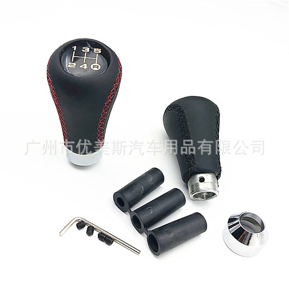 Универсальная ручка переключения передач из экокожи 5 скоростей подходит для Honda