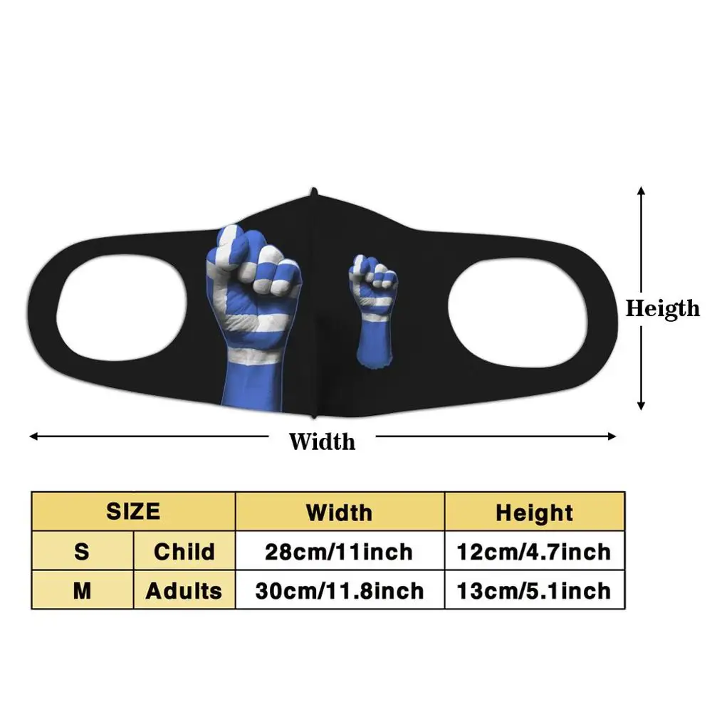 Флаг Греции на приподнятом сдержанном кулаке модный дизайн сделай сам для мужчин