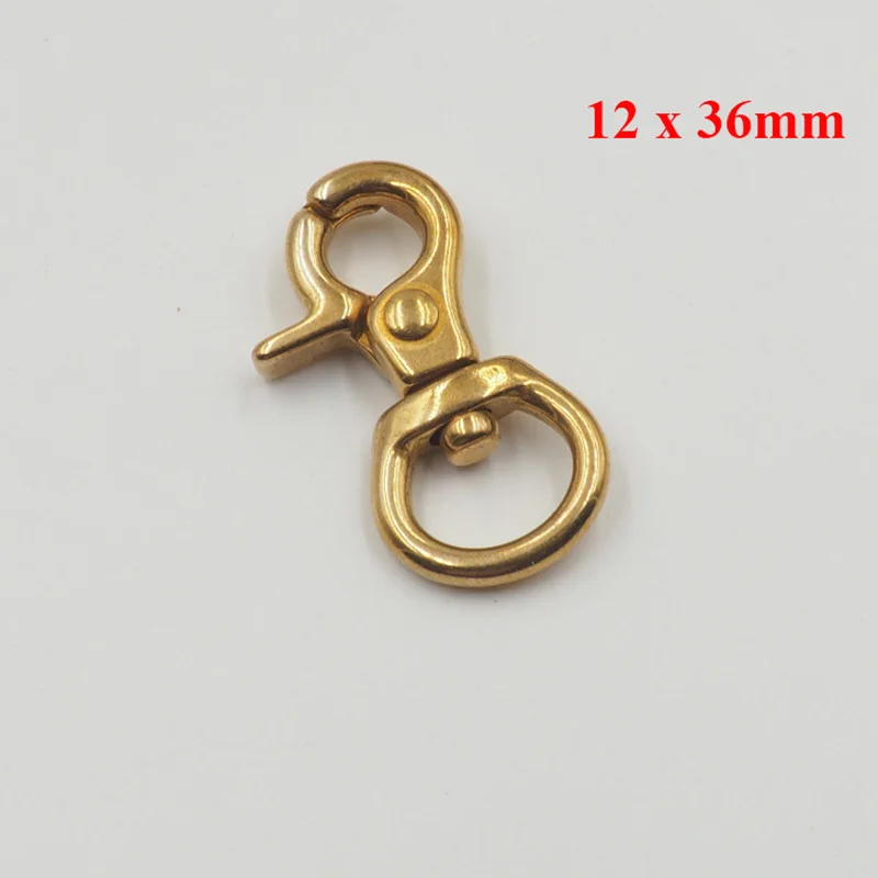 12mm 2/4 шт 8/10/12/15 мм Твердый латунный металлический мешок пряжки ювелирные изделия DIY Швейные ключ собачий ошейник с цепью поворотные застежки крючок вешалка для рукоделия AP489 - Цвет: 12mm