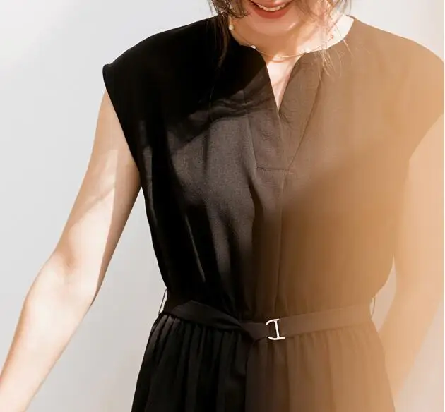 

Cultiseed Women Sleeveless Chiffon Dress 2020 New Fashion Female Summer Casual Dress with Dress Ladies Elegant Office Work Dress