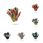 Клетчатые перчатки с 3D принтом для женщин и мужчин, высококачественные варежки, уличные садовые рабочие перчатки, забавные теплые зимние женские перчатки для верховой езды