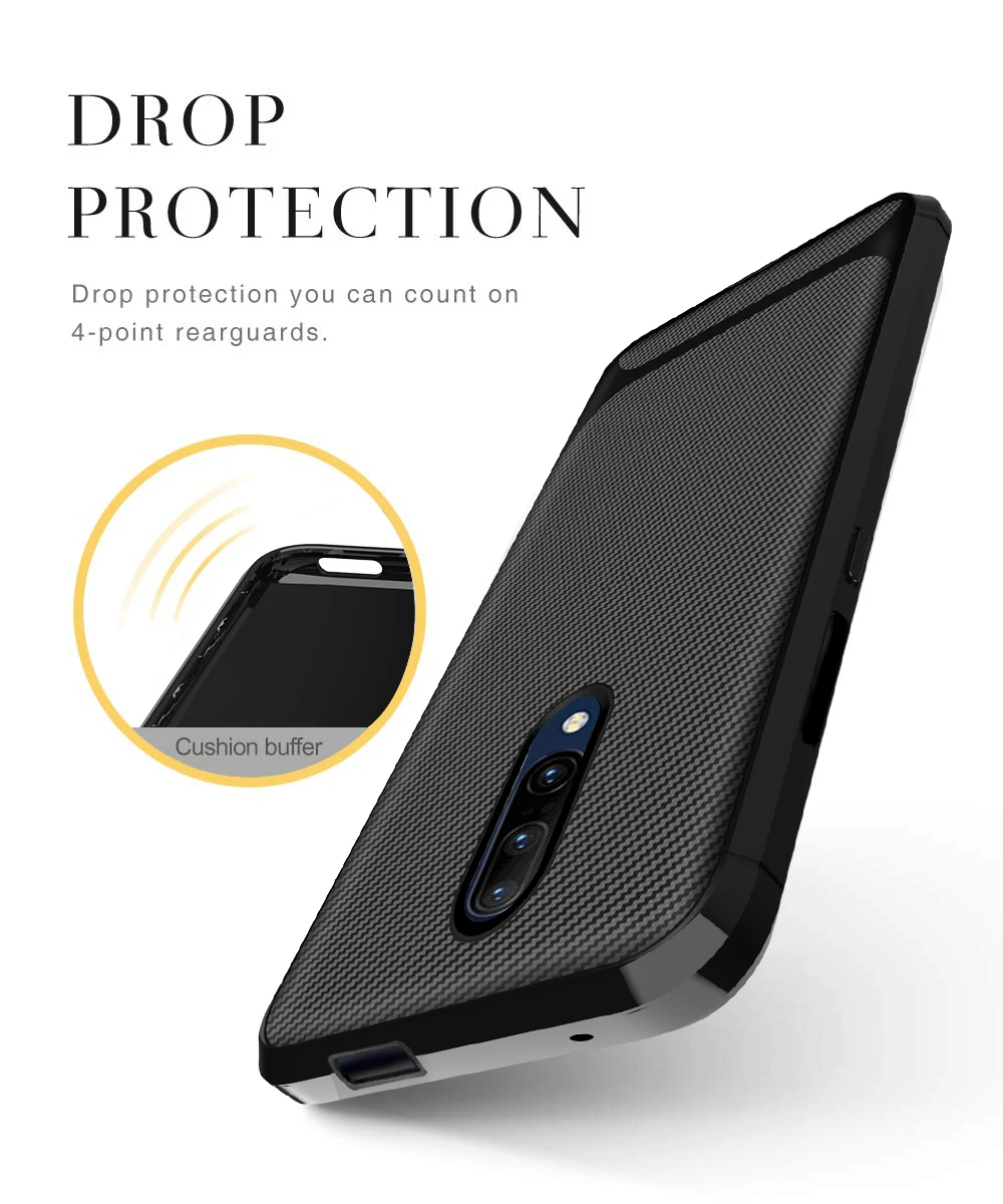 Phone Case For One Plus7 Pro 6 T 1+ 1 +7 Cover Carbon Fiber TPU Shockproof |
