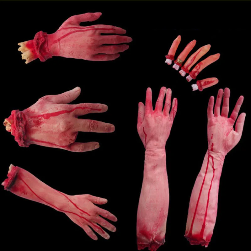 

Horror Scary Broken Feet Blood Horror Broken Hand Decoration Severed Latex Bloody Fake Feet Prop Party Decoration Christmas