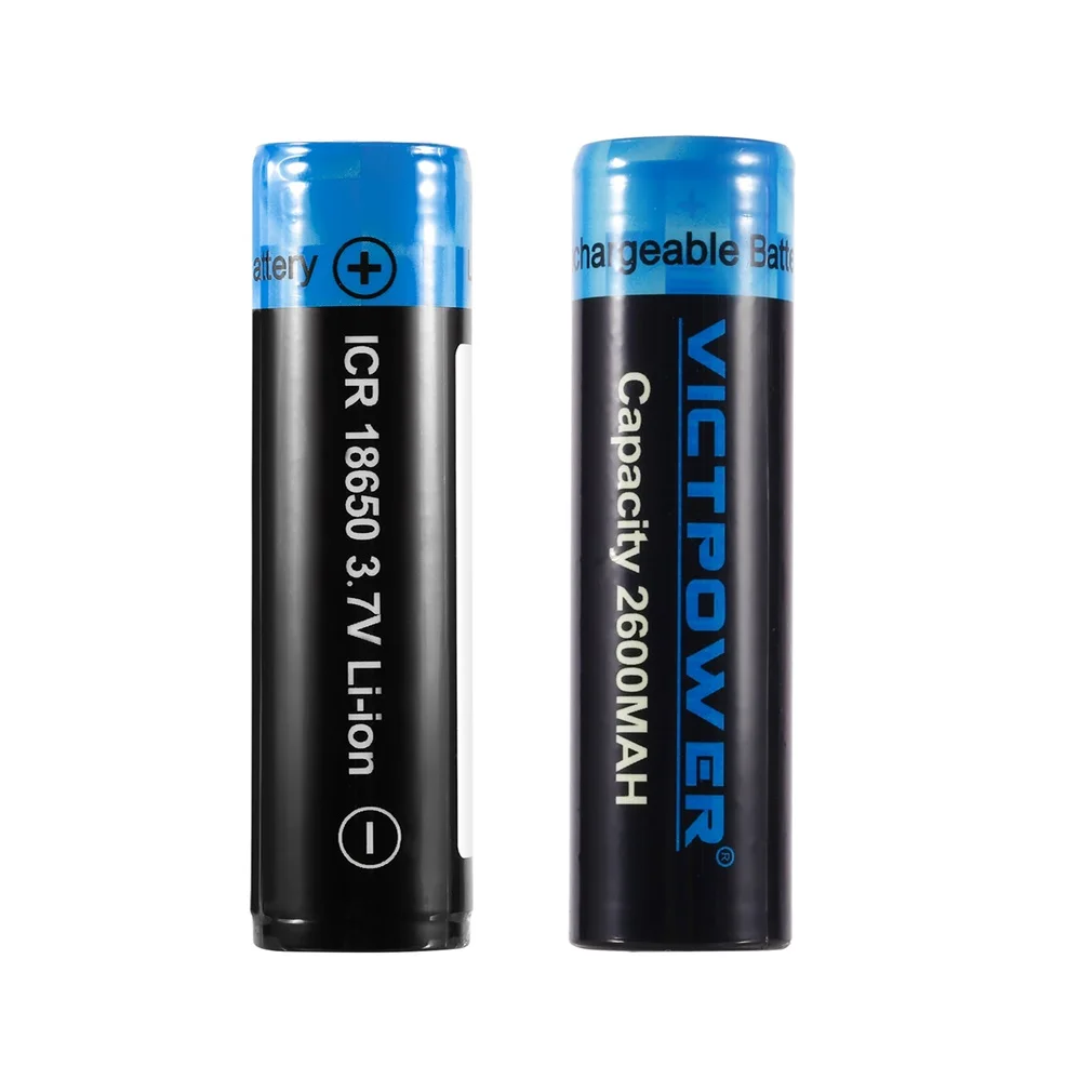 2 шт высокой емкости 3,7 V 18650 2600mah перезаряжаемые литий-ионные батареи для светодиодный фонарик налобный фонарь