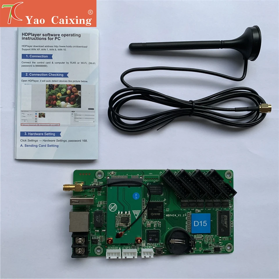 Wifi функция HD-D10/D15 контроллер асинхронный контроль карты p2 p2.5 p3 p4 p5 p6 p8 p10 rgb Полноцветный точечный матричный СВЕТОДИОДНЫЙ экран