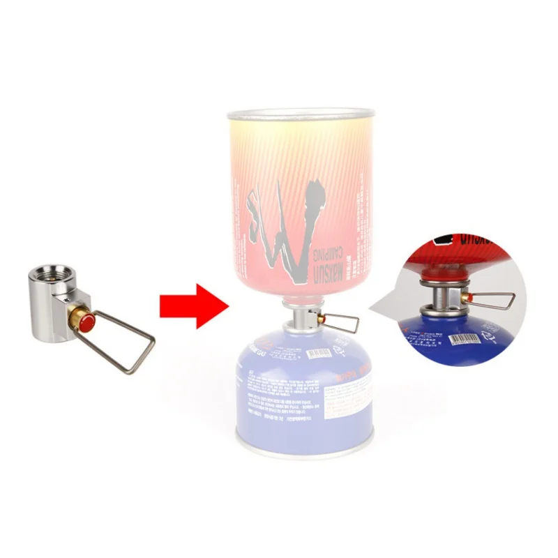 

Outdoor Camping Stove Refill Adapter Flat Gas Adapter Valve Canister Gas Convertor Shifter Cylinder Refill Adapter