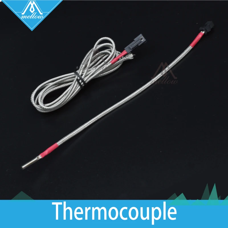 Запчасти для 3D принтера Reprap Сменный датчик термопары типа K M3 * 15*1000 мм экструдера