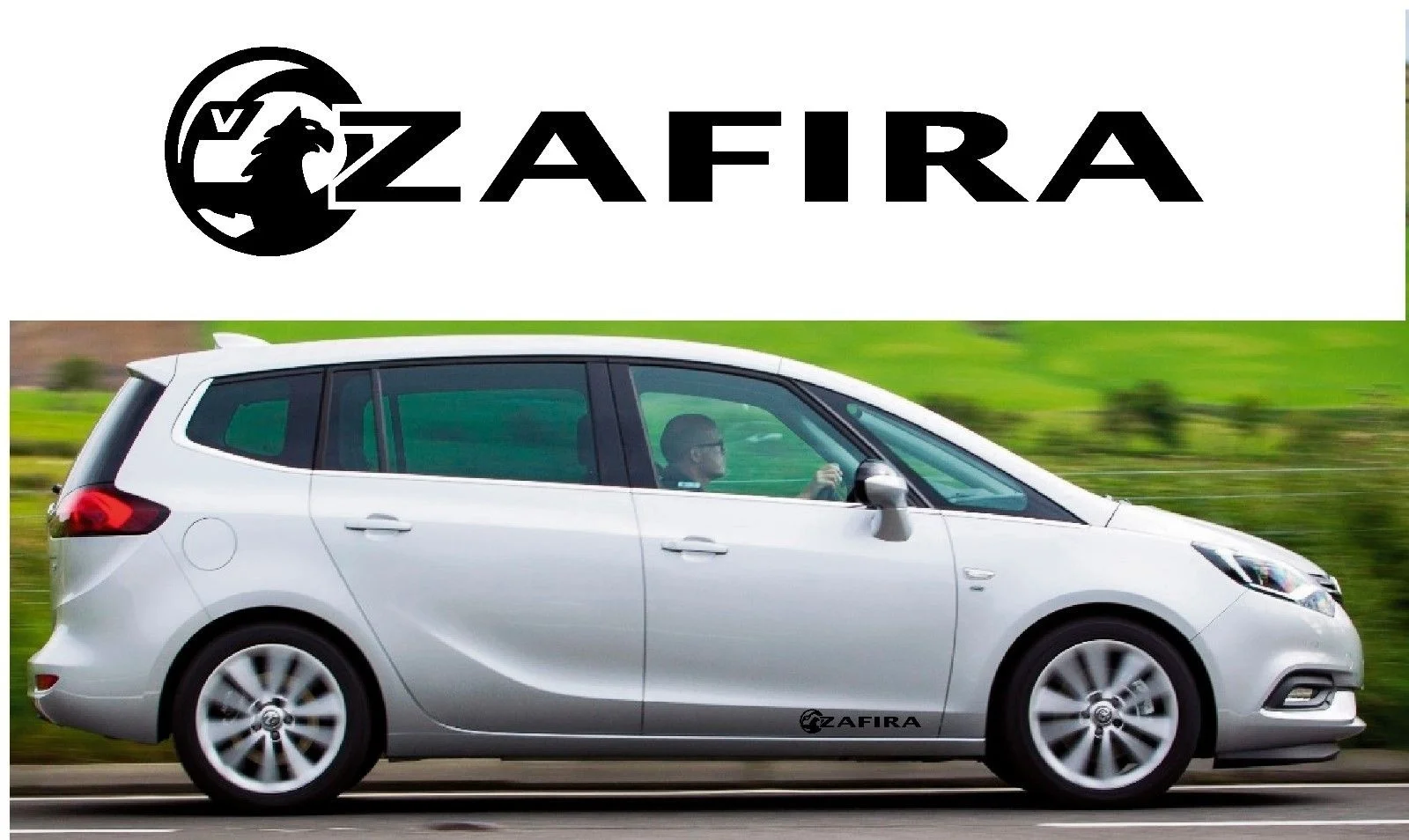 

Наклейки на машину для 2 x ZAFIRA Logo Mix-For VAUXHALL, длина 195 мм