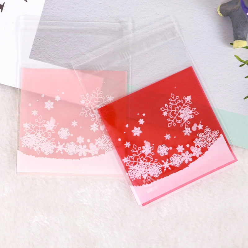 

95-100Pcs/lot Christmas Cookie Bags For Biscuits Birthday Candy Cake Package Wholesale