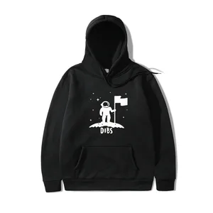 Мужской флисовый свитшот с принтом Луны, на осеньзиму