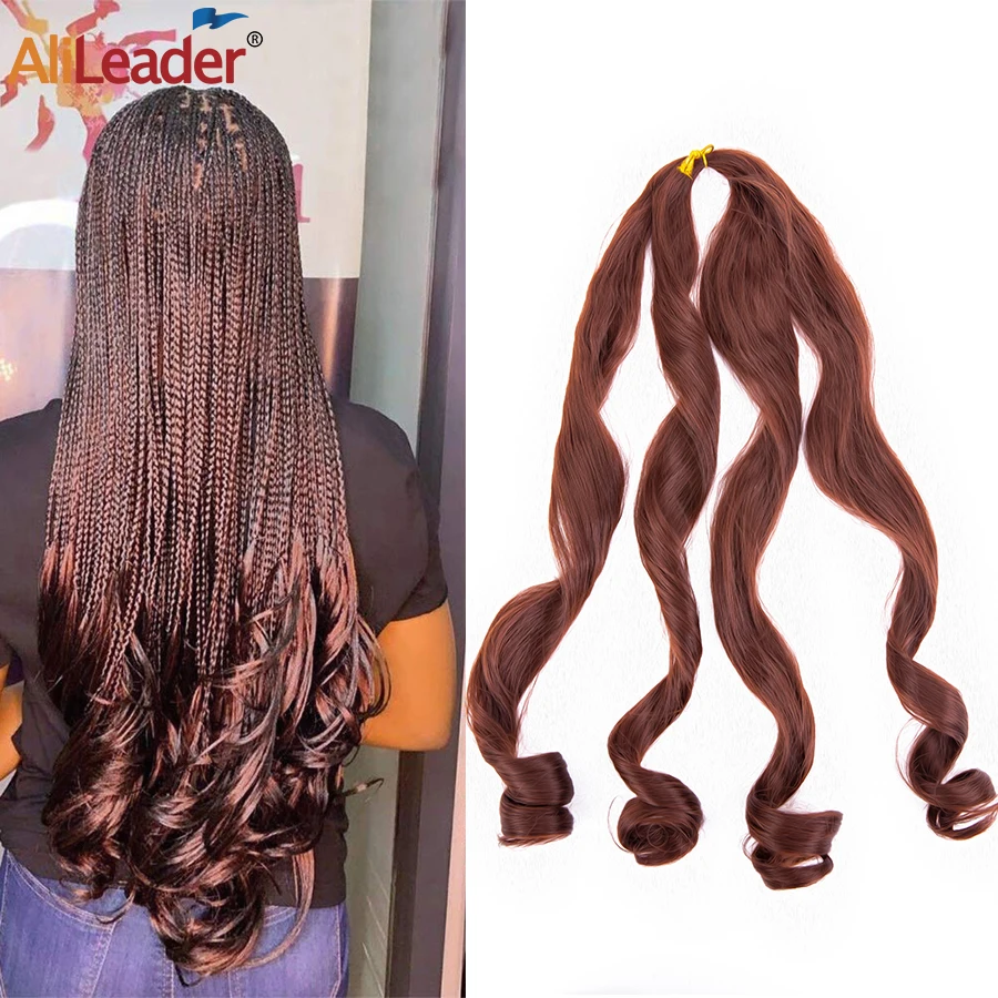 

Alileader Fashion Loose Wave Crochet Hair 22Inch 8Color Spiral Synthetic Braids Extensions Pre Stretched Braiding Hair Fort Hair