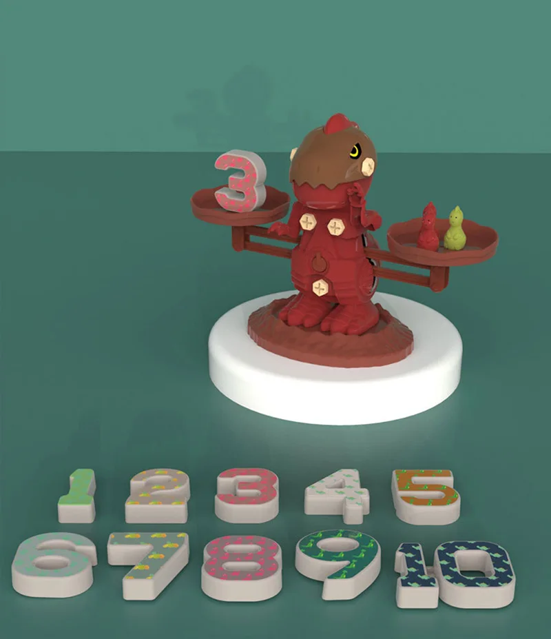 

Умный миниатюрный балансировочный динозавр, Детская математическая игрушка Монтессори, учебный материал, цифровая детская игра, обучающие...