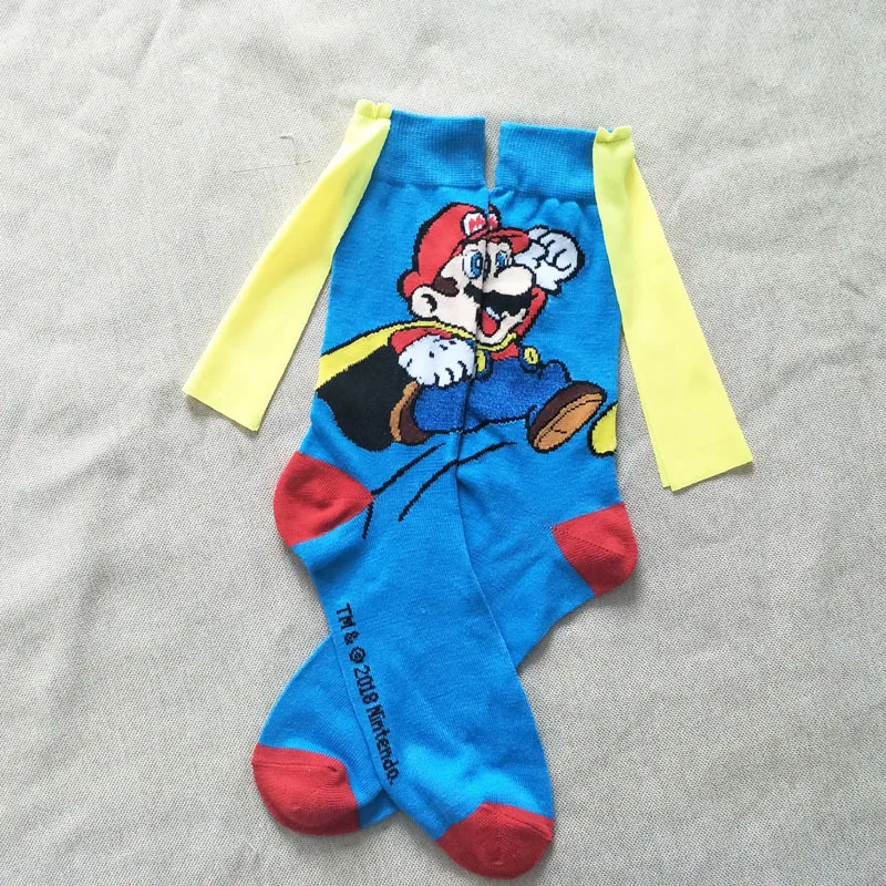 

Women Men Super Marios Anime Cartoon Knee-High Socks Harajuku Calcetines Unisex Casual Spring Autumn Happy Crew Socks