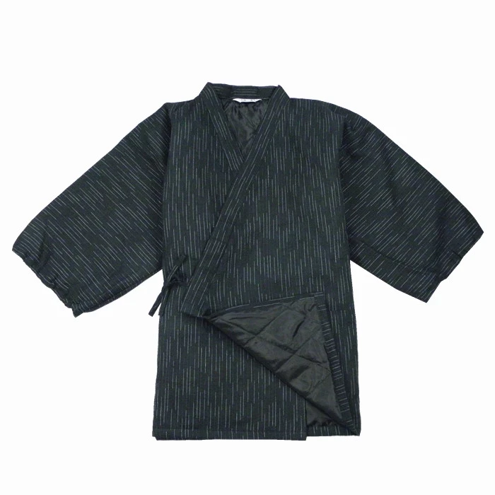 Jinbei японские кимоно Haori Мужские Стеганые Домашняя одежда полу завернутый теплая