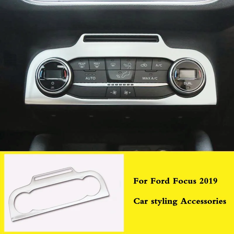 

Car Middle Console Rotate Button Panel Cover Trim Sticker For Ford Focus 2019 Accessories Stainless Steel Interior Car Styling