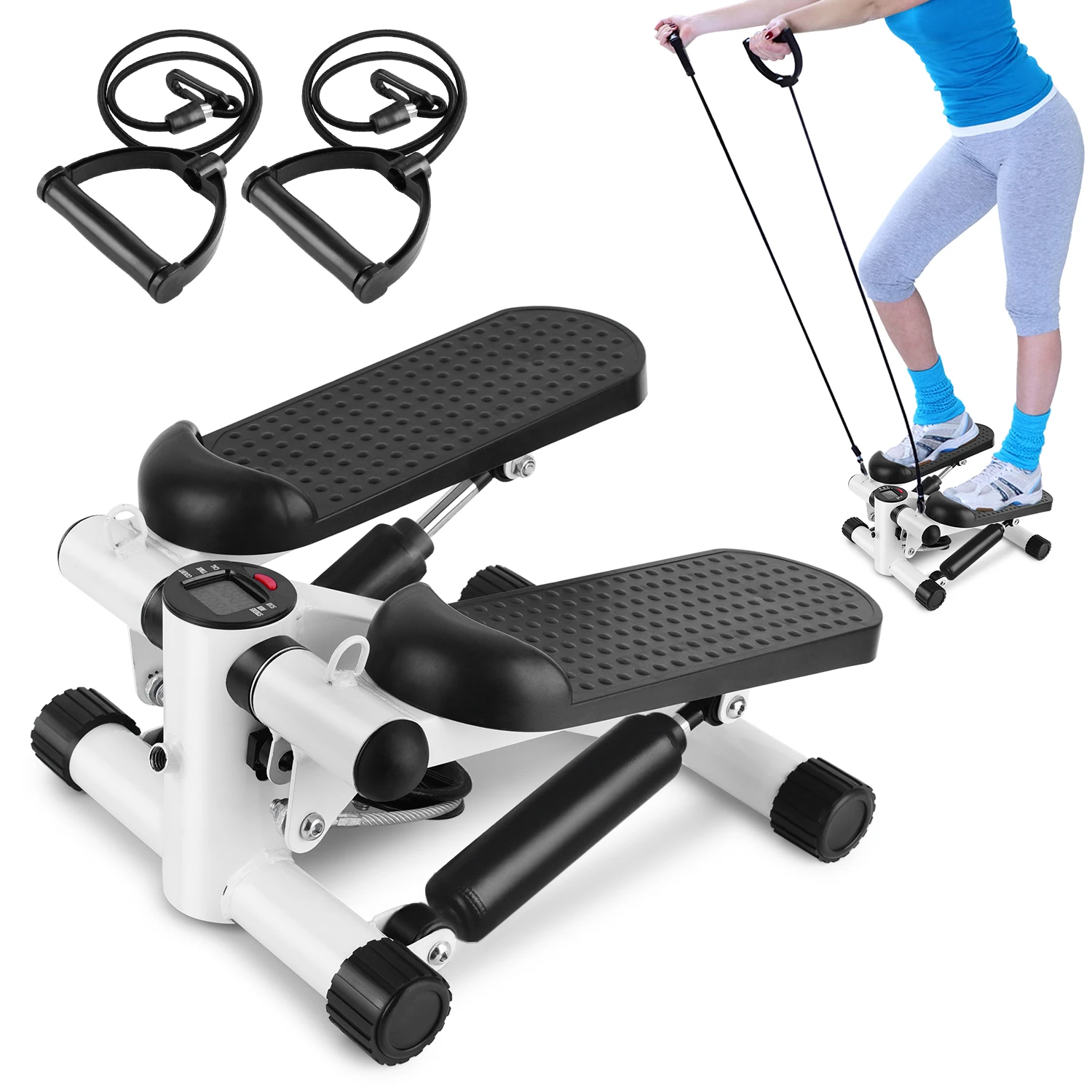 

Мини-машина для похудения и скалолазания, тренажер для фитнеса, шаговый электронный дисплей, домашнее оборудование для упражнений с эспанд...