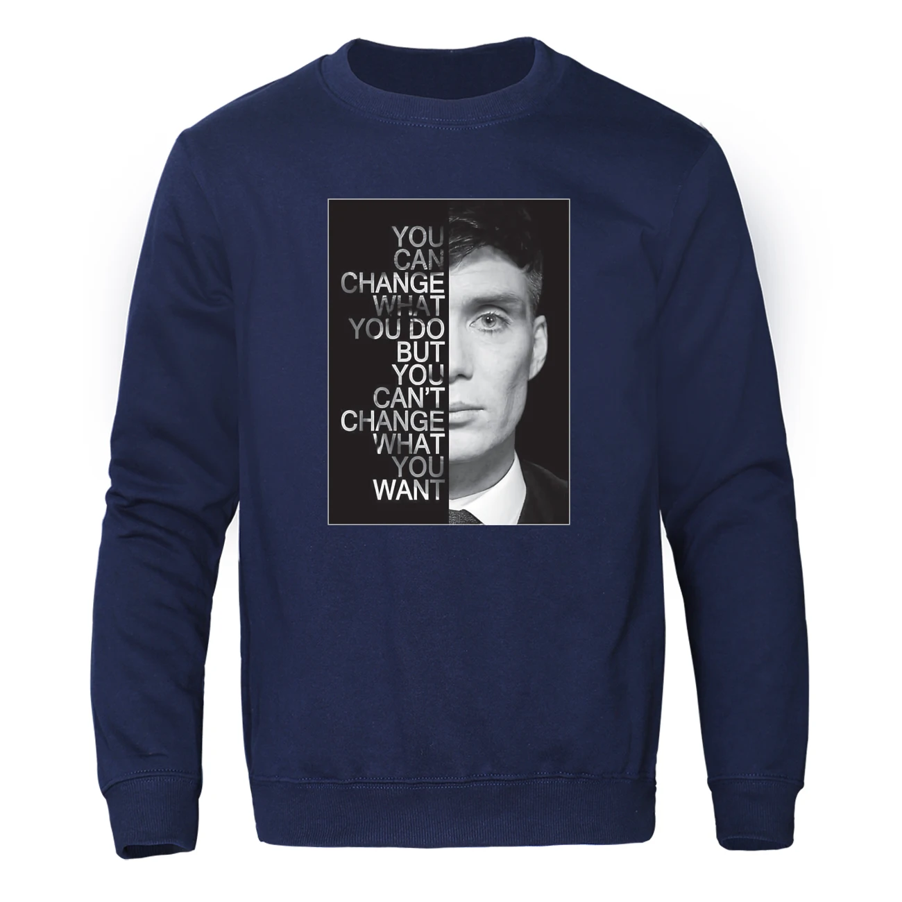 Navy Blue Peaky Blinders ТВ-шоу принт мужская толстовка с забавным рисунком Осенняя спортивная одежда Хип-Хоп Топы Зимний флисовый пуловер Harajuku уличная одежда - Цвет: Navy Blue