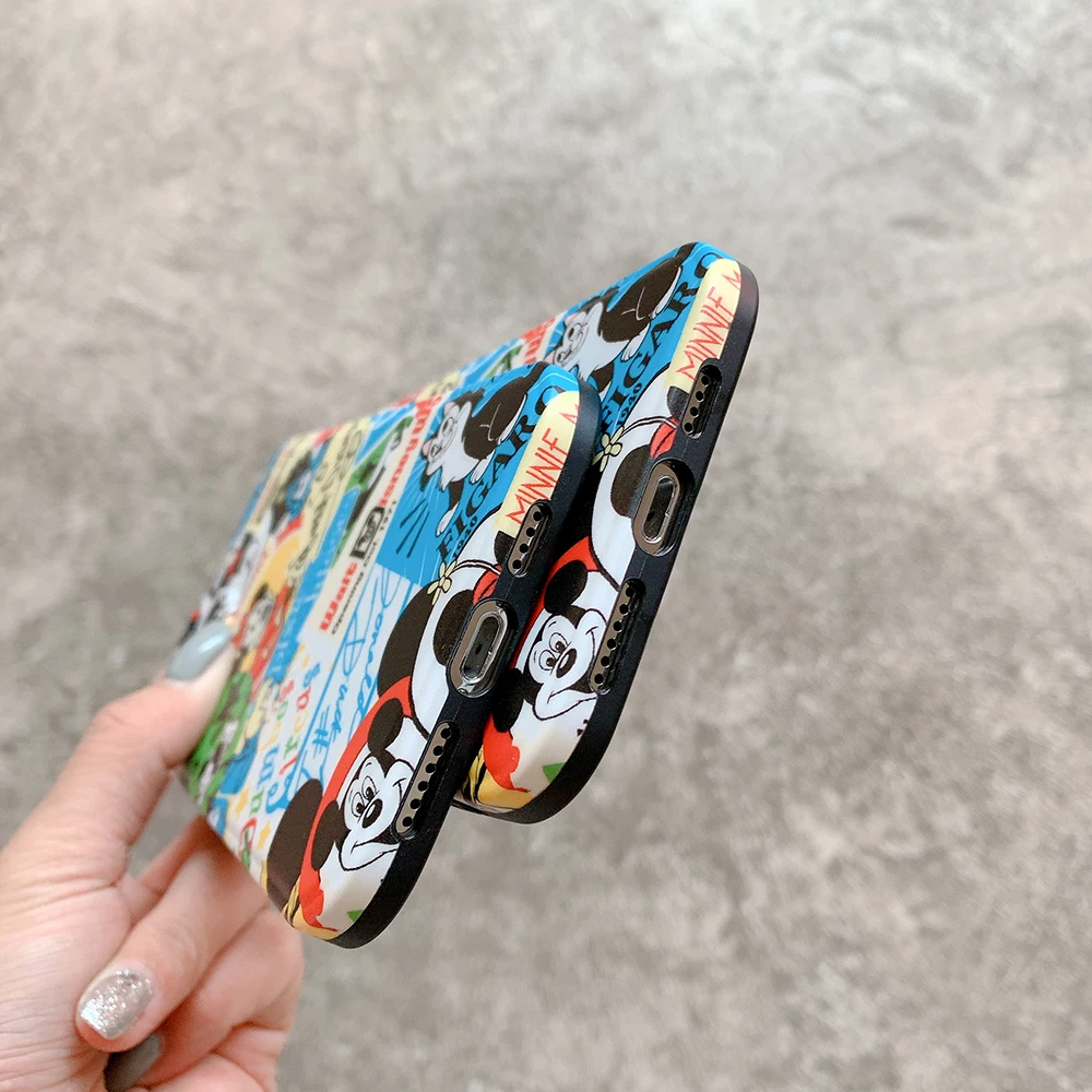 

New 2021 3D Print Disney Phone Case for iPhone 11 12 Pro Max X XR XS Max Cute Funny Mickey Mouse Mobile Phones Protector Fundas