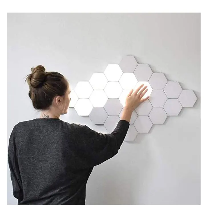 

Quantum Light Touch Sensor Night Lights LED Hexagon Light Magnetic Modular touch Wall Lamp Creative Home Decor Color Night lamp