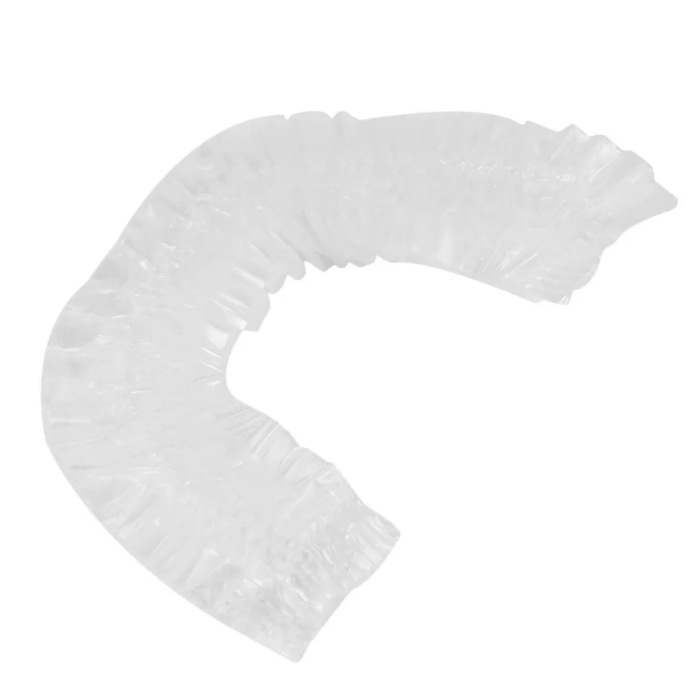 20pcs/Lot Hair Salon Disposable Clear Spa Home Shower Bathing Elastic Transparent Cap Drop Shipping/Retail/Wholesale | Дом и сад