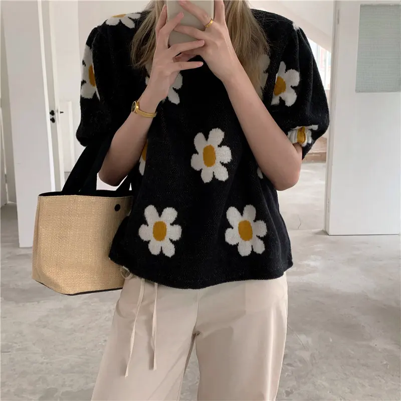 Женский лоскутный джемпер Alien Kitty Черный Повседневный пуловер в стиле ретро с