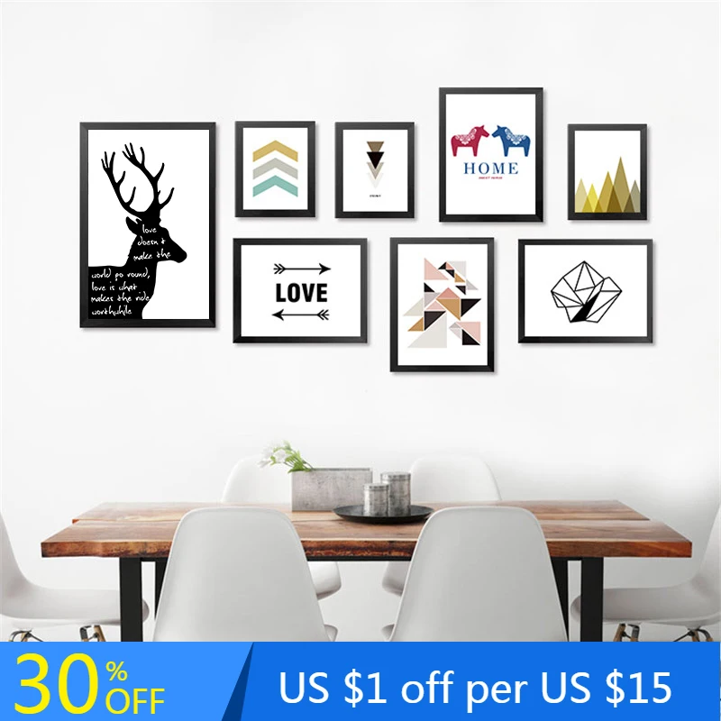 Скандинавский минималистичный абстрактный художественный постер на холсте с