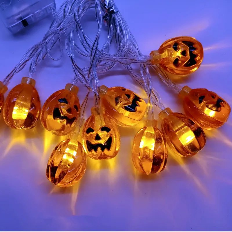 Гирлянда из 10 светодиодов для Хэллоуина тыква паук летучая мышь Череп светильник