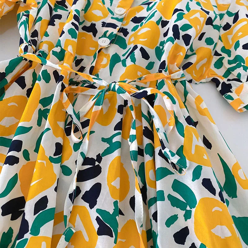 

HAYANA 2021 Summer New Family Look Infant Bodysuit Floral Dress Casual Family Matching Outfits