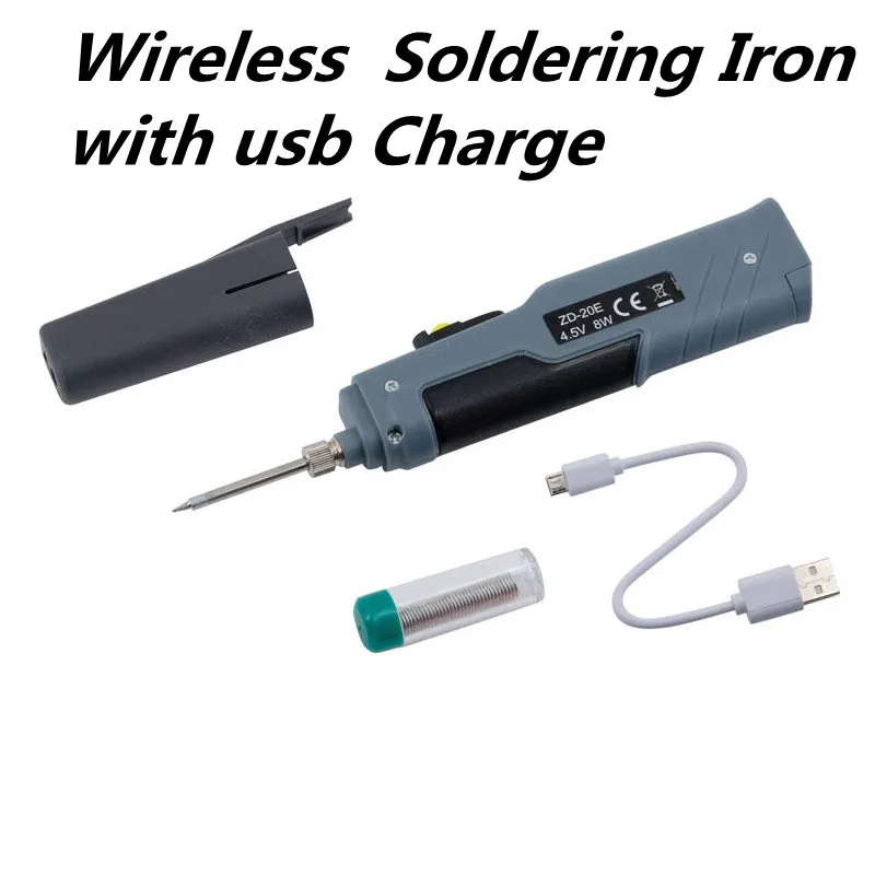 

4.5V 8W Wireless Charging Solder Battery Powered Soldering Iron with Usb Charge Soldering Iron with Soldering Wire