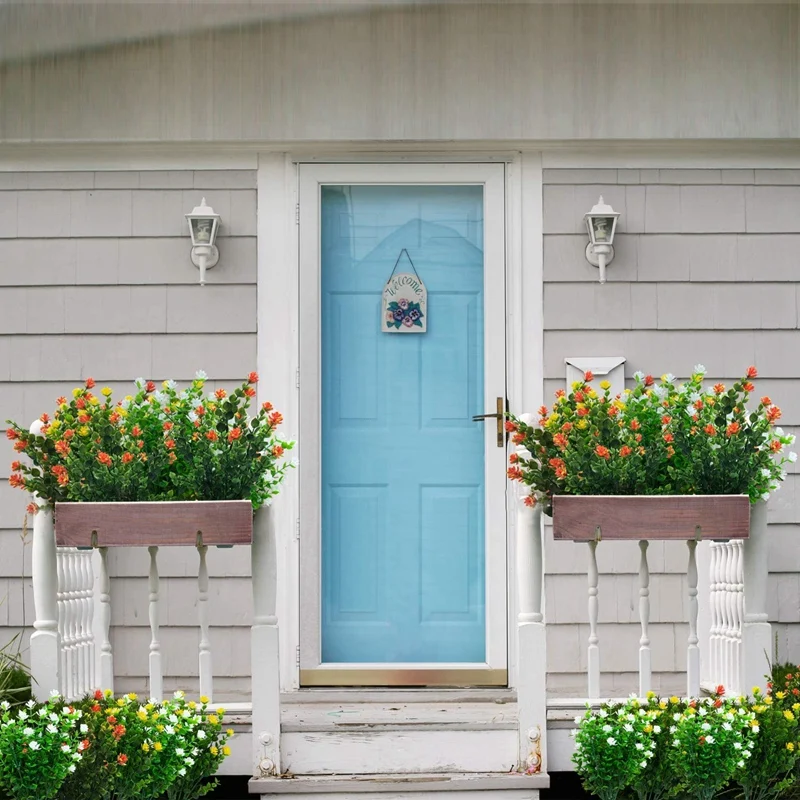 Искусственные цветы белые желтые оранжевые искусственные на открытом воздухе