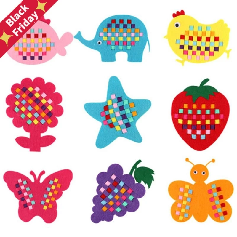 

1Pcs Kindergarten Manual Weave Cloth Early Learning Education Toys Montessori Teaching Aids Math Toys DIY Handmade Crafts