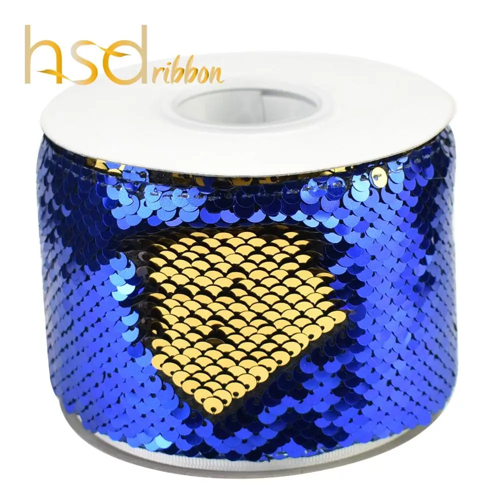75mm Reversible Glitter Sequin Ribbon - HSDRibbon - 3 Inch Width - 25 Yards per Roll image 5
