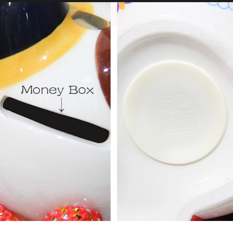 9 дюймов керамика Maneki Neko орнамент Lucky Cat Копилка японский длинный хвост Фортуна кошка фэн шуй украшения свадебный подарок