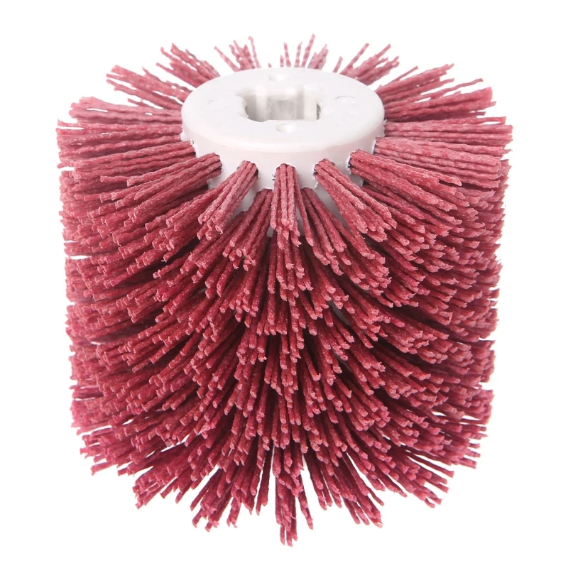 

Deburring Red Ceramic Abrasive Wire Round Brushes Head Polishing Buffing Wheel WXTC