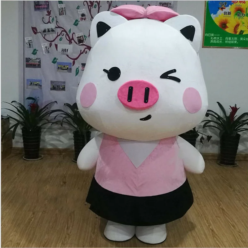 

Happy Pig Mascot Costume Suits Cosplay Party Game Dress Furry Outfit Party Game Fursuit Advertising Promotion Carnival Halloween
