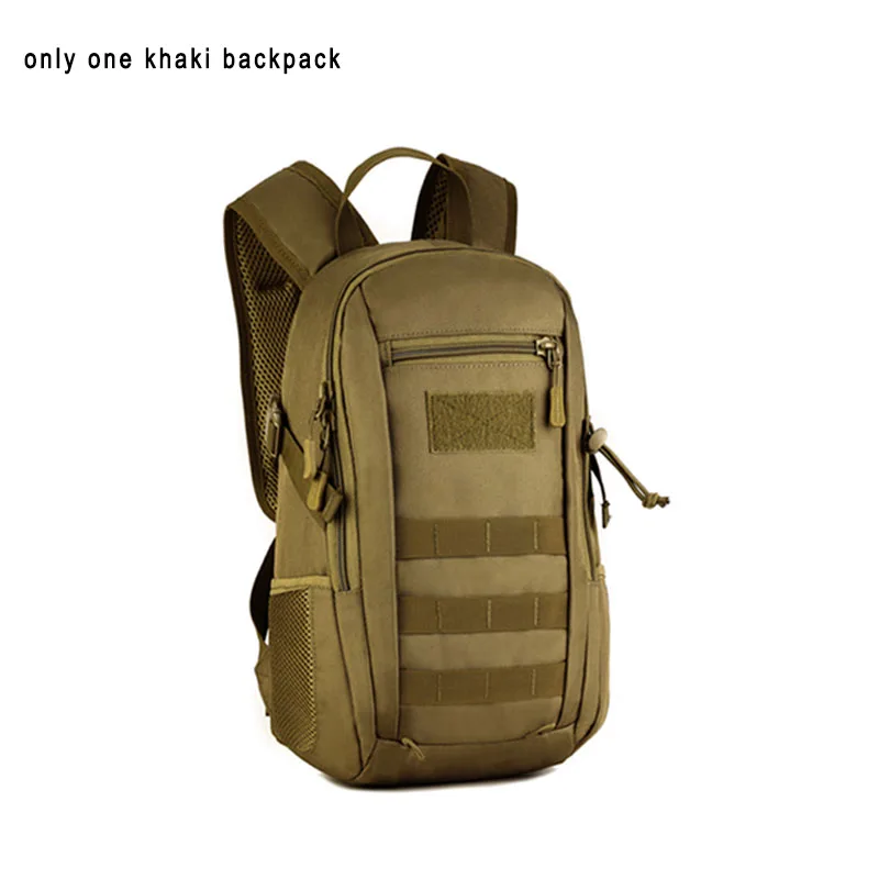 only khaki backpack 12л военно-тактический рюкзак, Детская Военная Тактическая Сумка, Детская школьная Водонепроницаемая маленькая сумка, альпинистский походный мини-рюкзак - Цвет: only khaki backpack